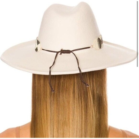 Nikki Beach Bonsoa Hat Winter White Wool Cowboy